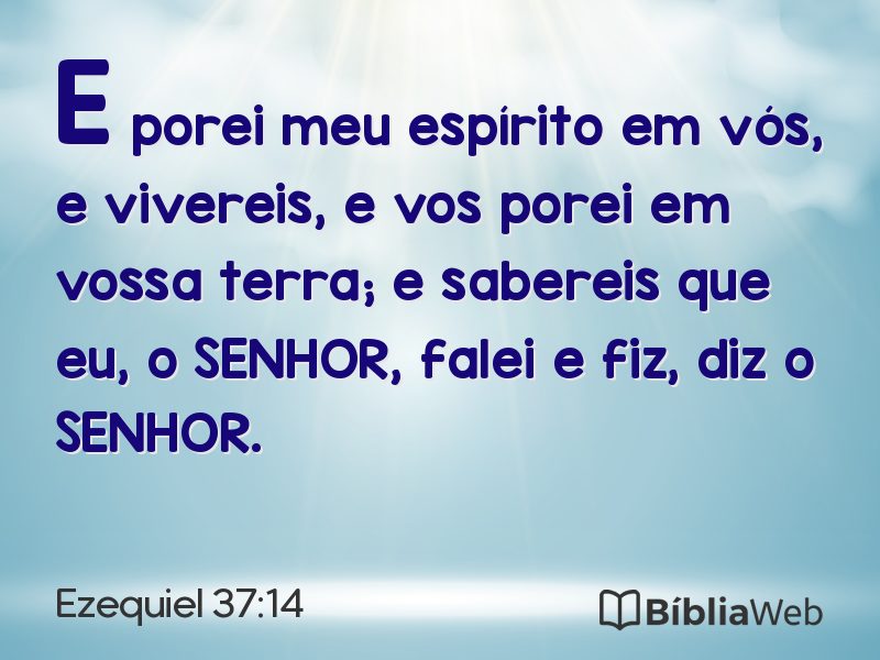 Ezequiel 37:14 em imagem para compartilhar