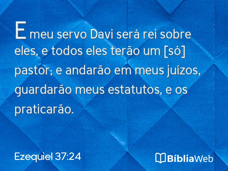 Ezequiel 37:24 em imagem para compartilhar