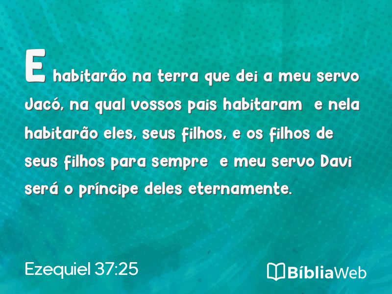 Ezequiel 37:25 em imagem para compartilhar