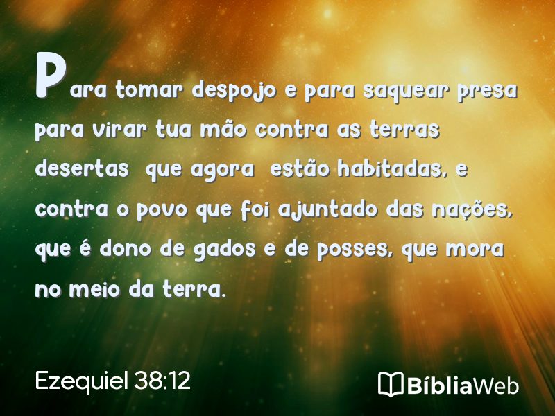 Ezequiel 38:12 em imagem para compartilhar