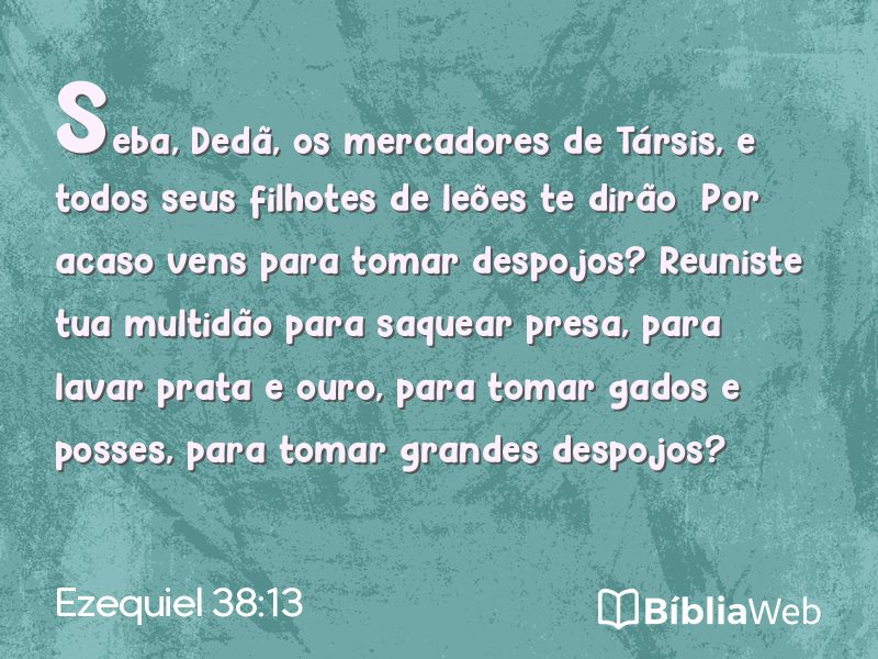 Ezequiel 38:13 em imagem para compartilhar