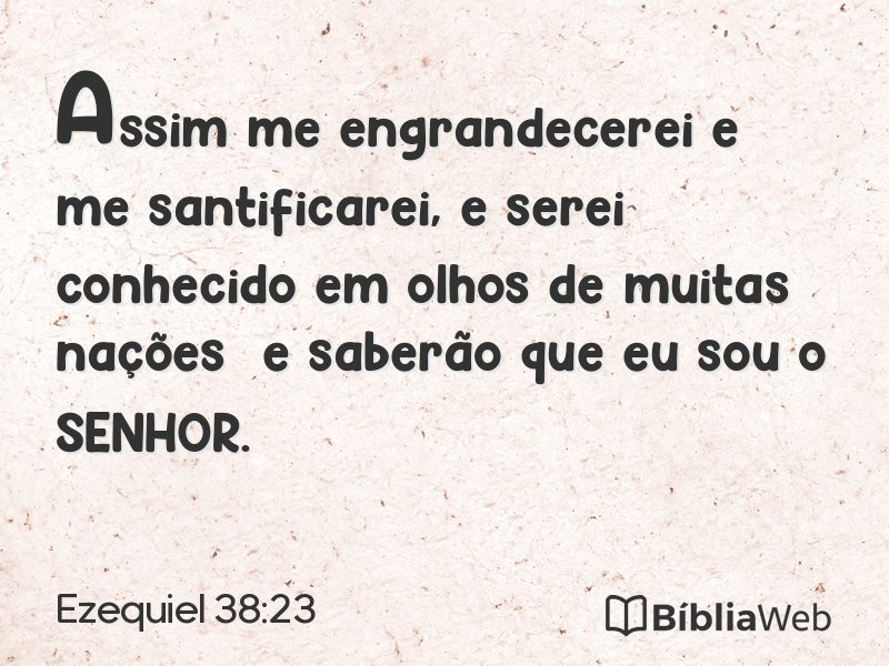 Ezequiel 38:23 em imagem para compartilhar
