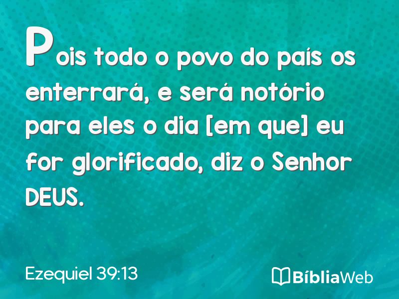 Ezequiel 39:13 em imagem para compartilhar