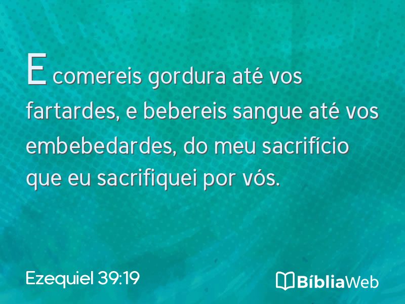 Ezequiel 39:19 em imagem para compartilhar