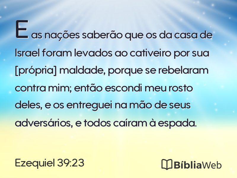 Ezequiel 39:23 em imagem para compartilhar