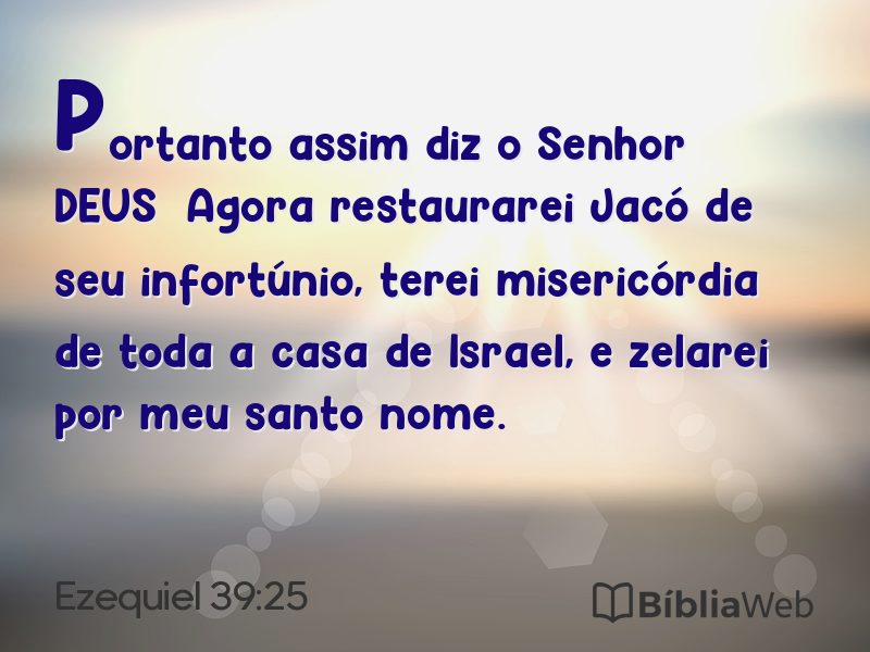 Ezequiel 39:25 em imagem para compartilhar