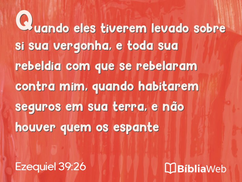 Ezequiel 39:26 em imagem para compartilhar