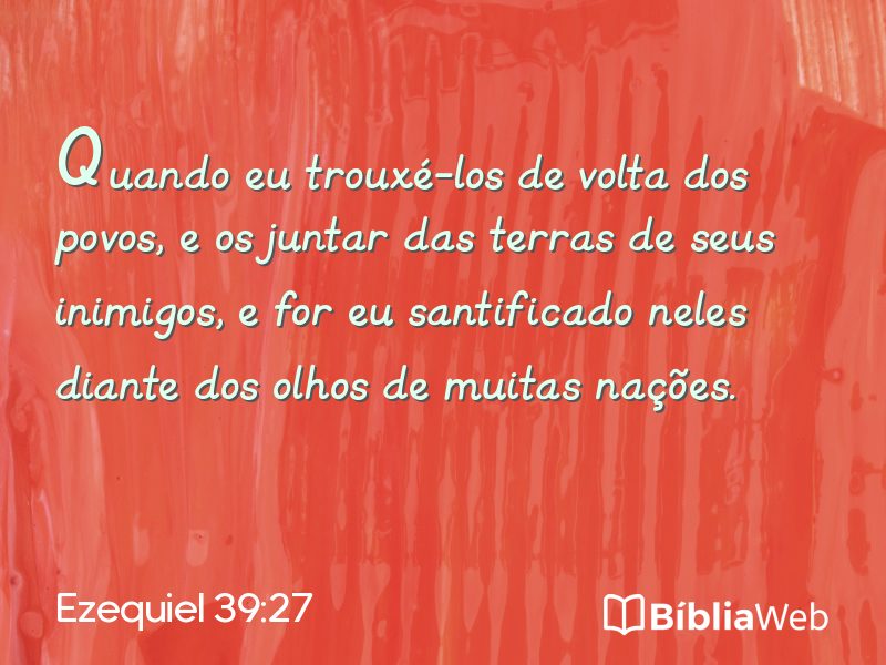 Ezequiel 39:27 em imagem para compartilhar
