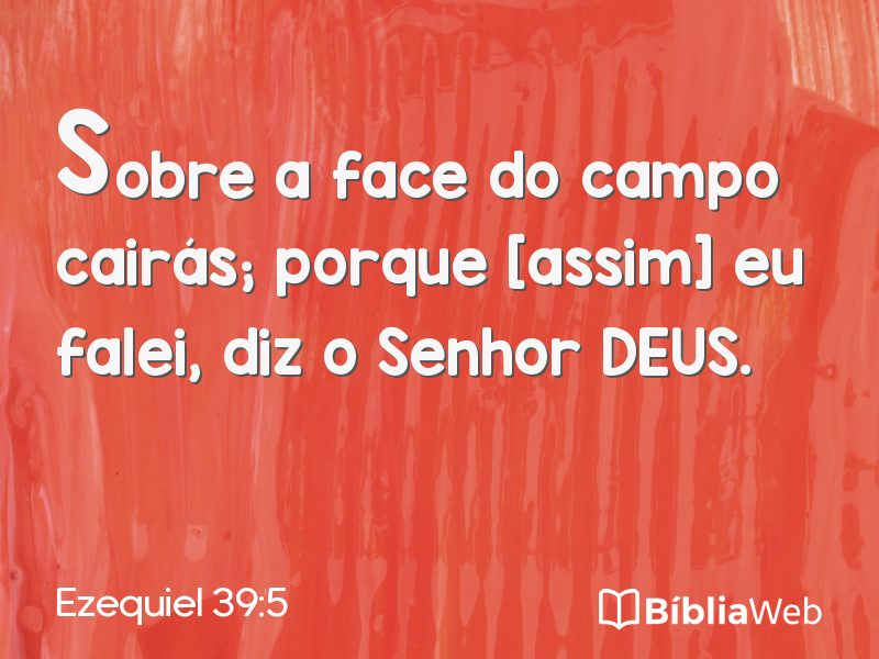 Ezequiel 39:5 em imagem para compartilhar