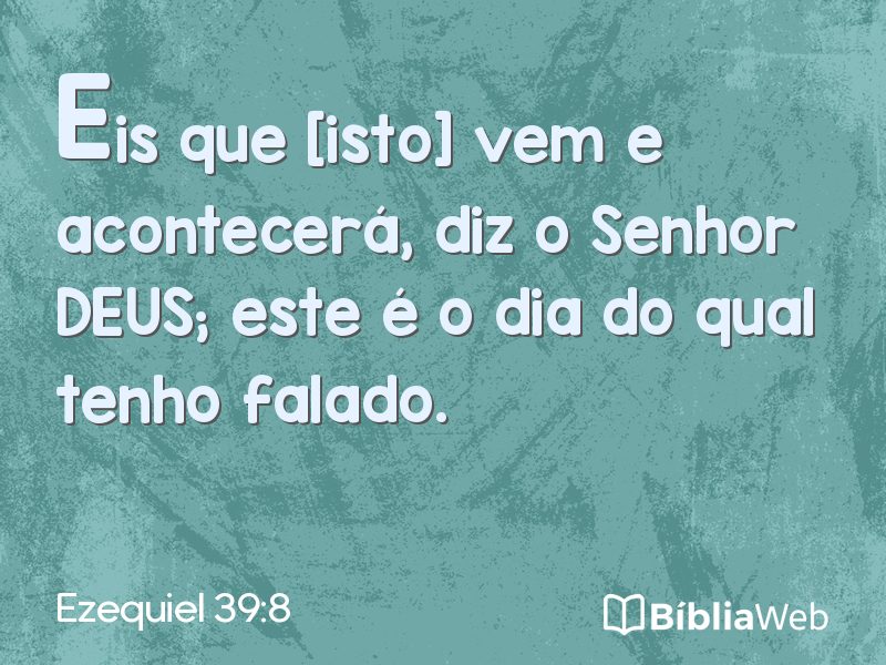 Ezequiel 39:8 em imagem para compartilhar