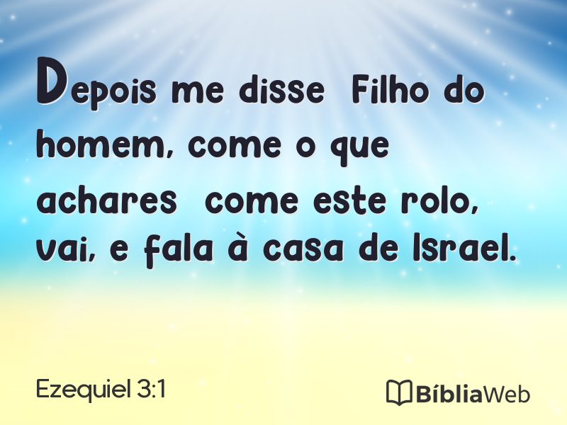 Ezequiel 3:1 em imagem para compartilhar