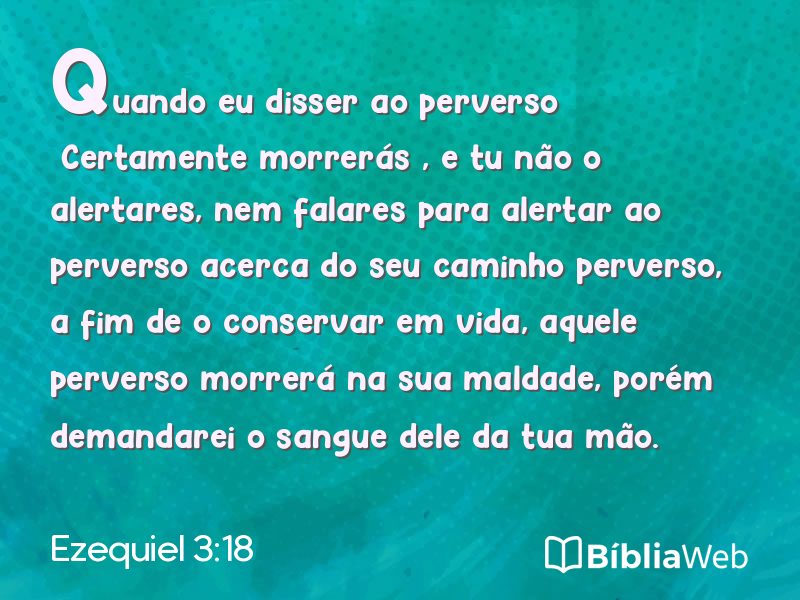 Ezequiel 3:18 em imagem para compartilhar