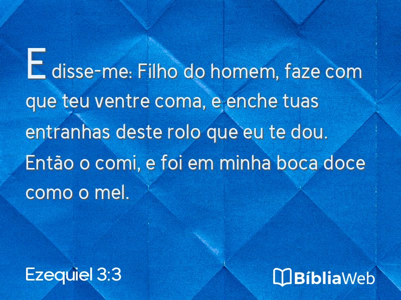 Ezequiel 3:3 em imagem para compartilhar