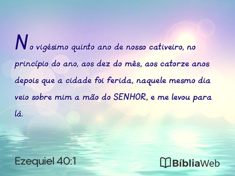 Ezequiel 40:1 em imagem para compartilhar