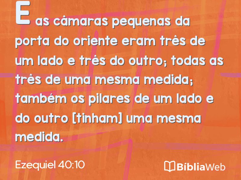 Ezequiel 40:10 em imagem para compartilhar