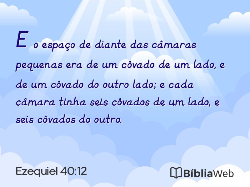Ezequiel 40:12 em imagem para compartilhar
