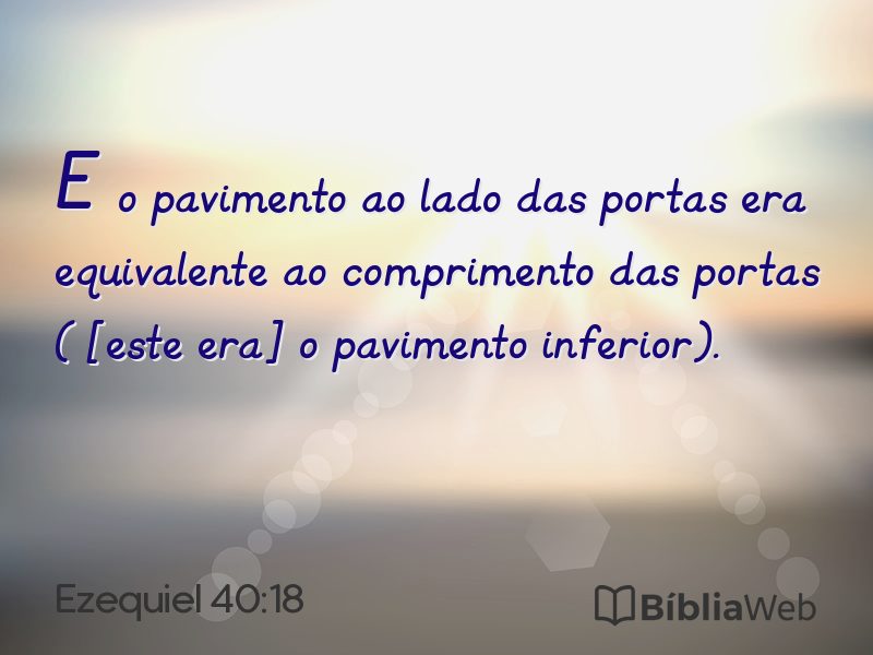 Ezequiel 40:18 em imagem para compartilhar