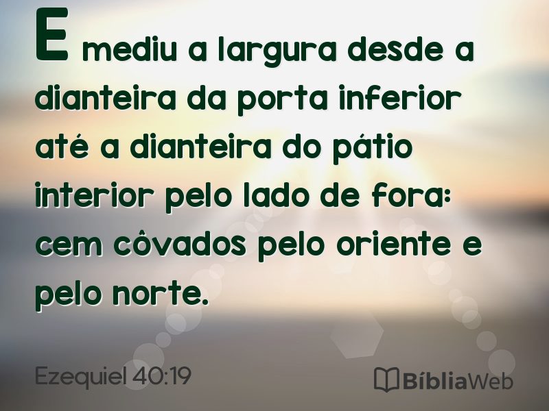 Ezequiel 40:19 em imagem para compartilhar