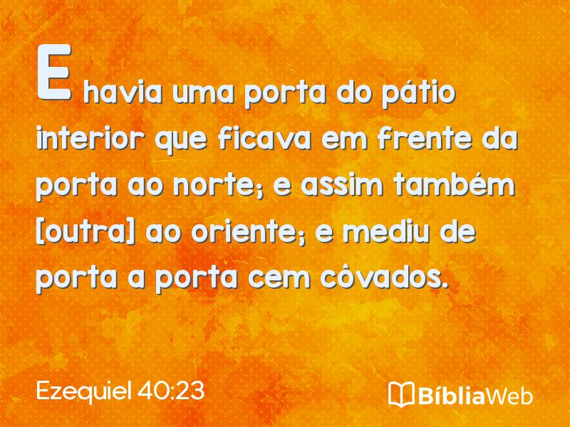 Ezequiel 40:23 em imagem para compartilhar