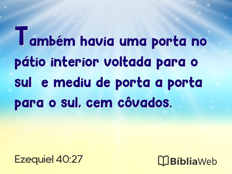Ezequiel 40:27 em imagem para compartilhar