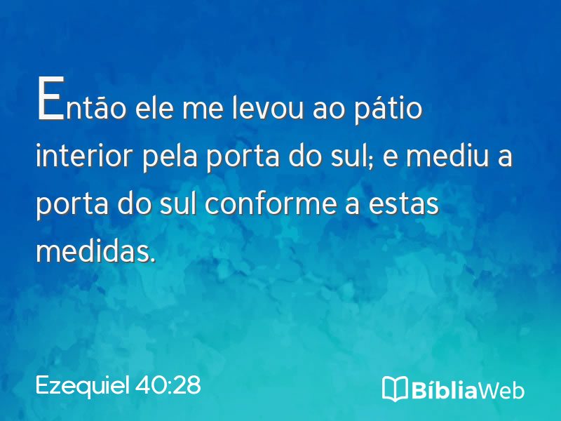 Ezequiel 40:28 em imagem para compartilhar