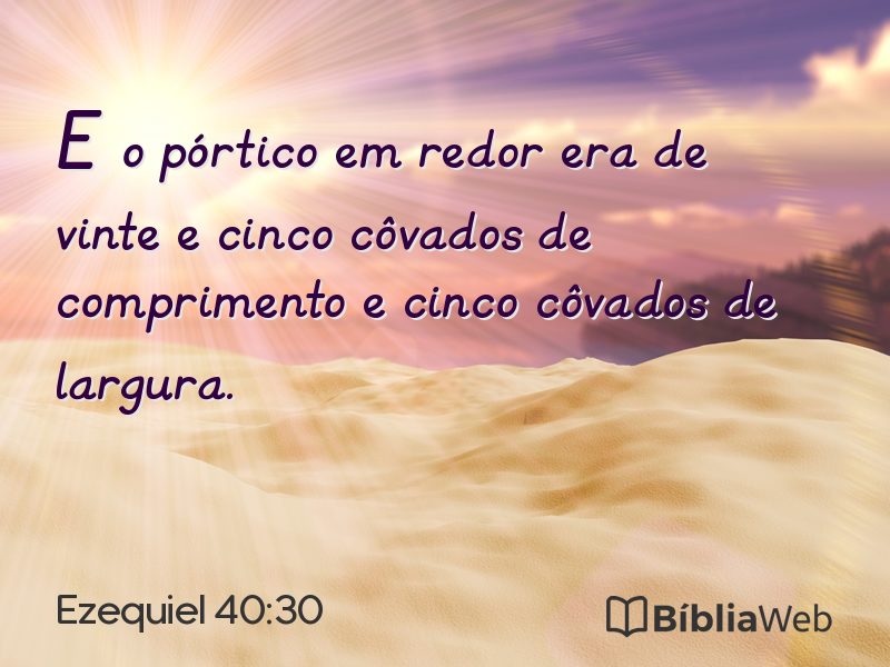 Ezequiel 40:30 em imagem para compartilhar