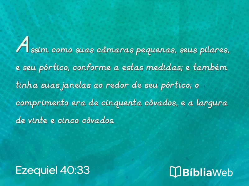Ezequiel 40:33 em imagem para compartilhar