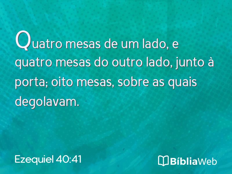 Ezequiel 40:41 em imagem para compartilhar