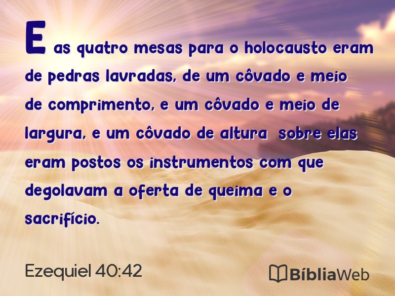 Ezequiel 40:42 em imagem para compartilhar