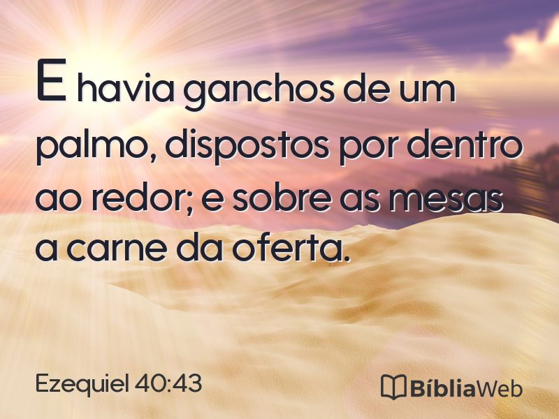Ezequiel 40:43 em imagem para compartilhar