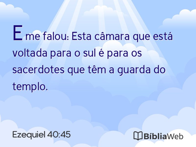 Ezequiel 40:45 em imagem para compartilhar