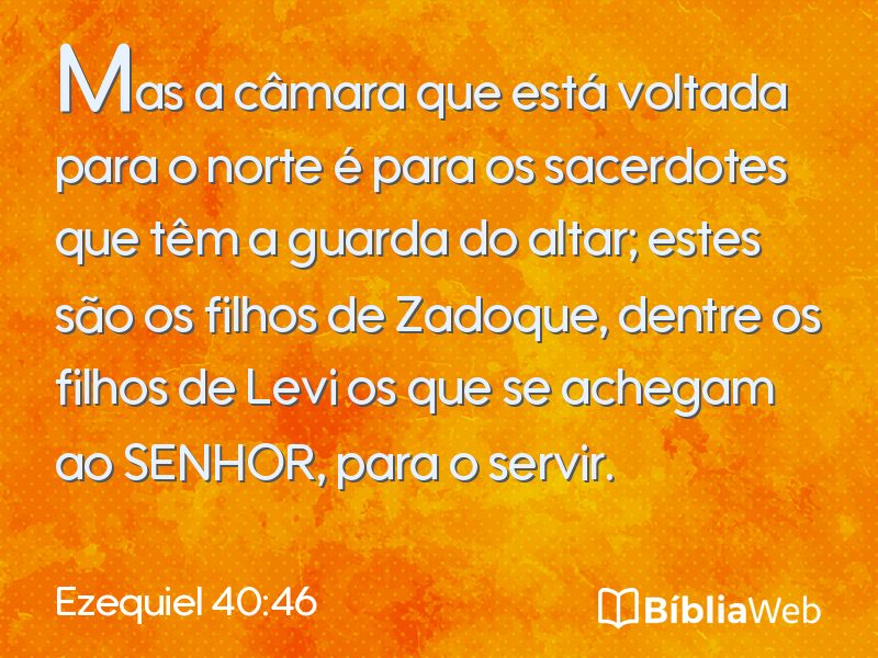 Ezequiel 40:46 em imagem para compartilhar