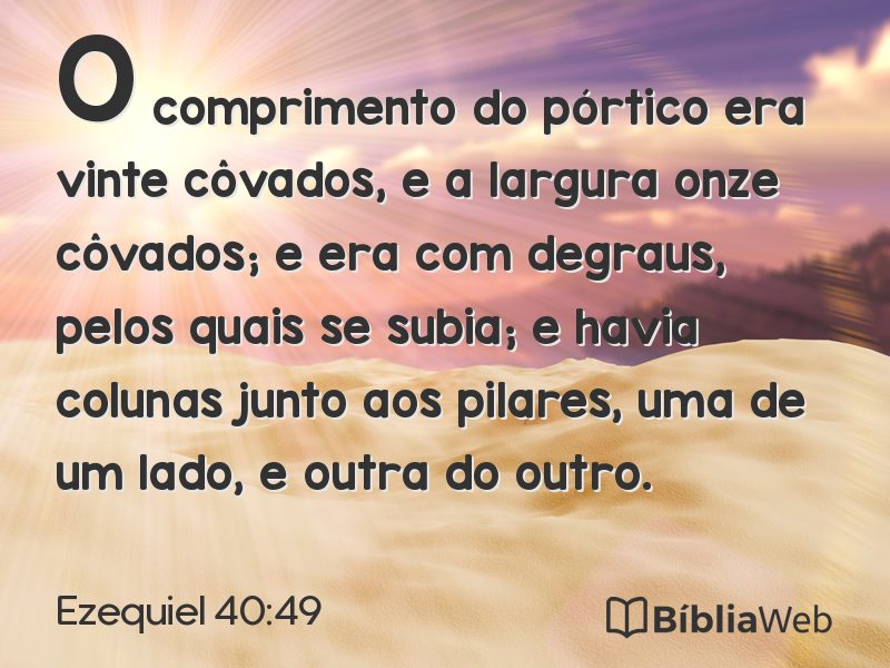 Ezequiel 40:49 em imagem para compartilhar