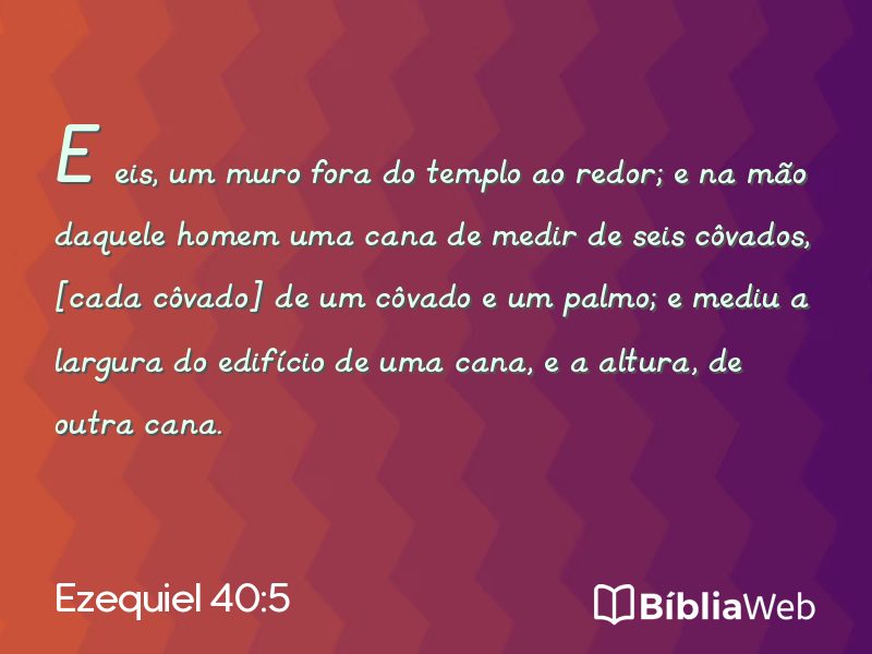 Ezequiel 40:5 em imagem para compartilhar