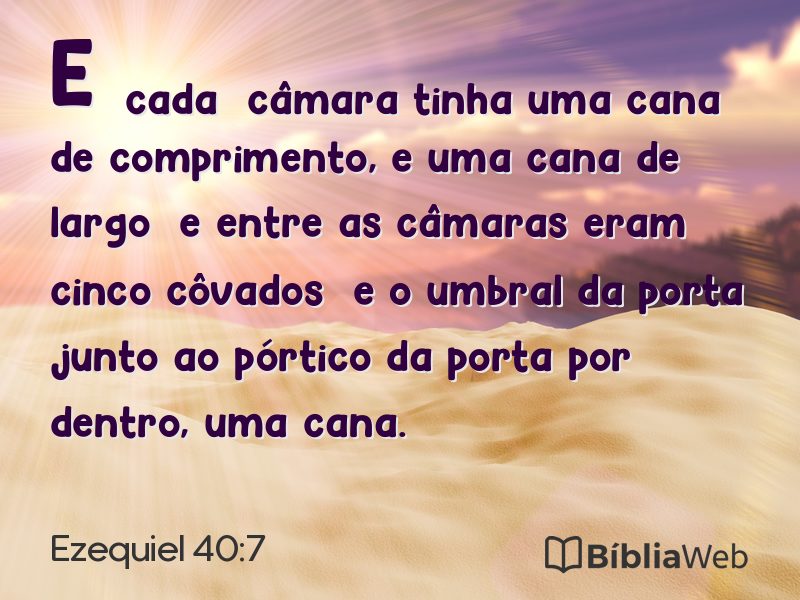 Ezequiel 40:7 em imagem para compartilhar