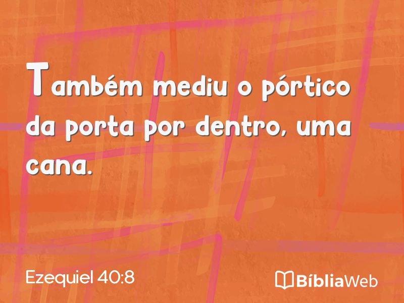 Ezequiel 40:8 em imagem para compartilhar