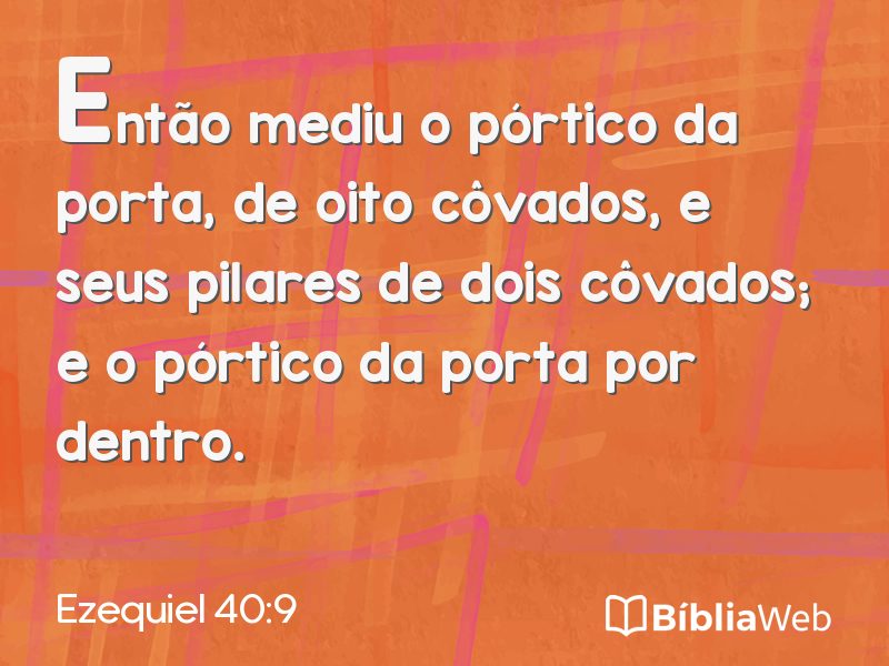 Ezequiel 40:9 em imagem para compartilhar