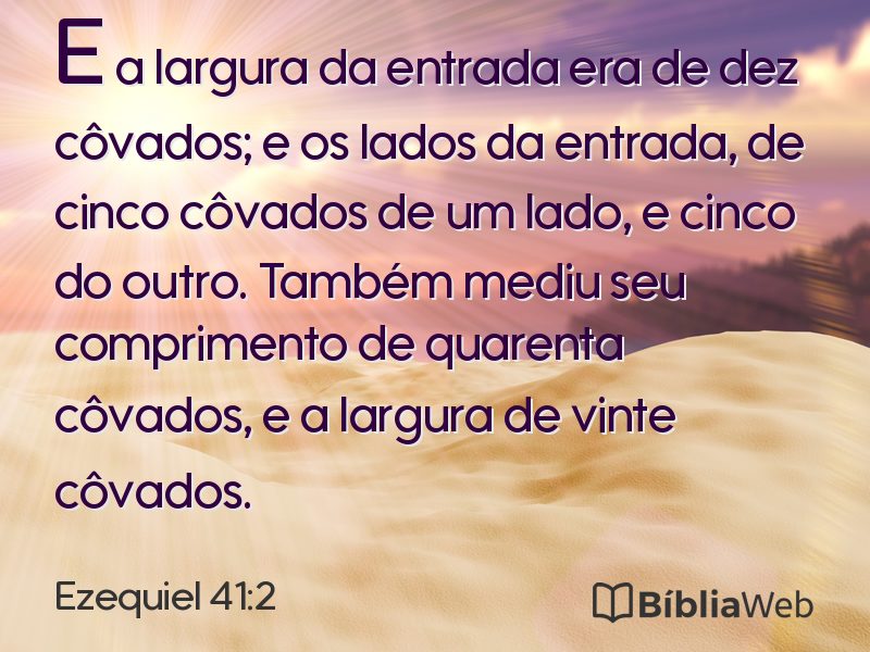 Ezequiel 41:2 em imagem para compartilhar