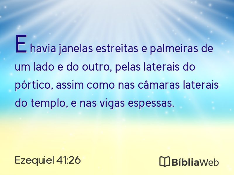 Ezequiel 41:26 em imagem para compartilhar