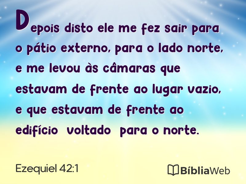 Ezequiel 42:1 em imagem para compartilhar