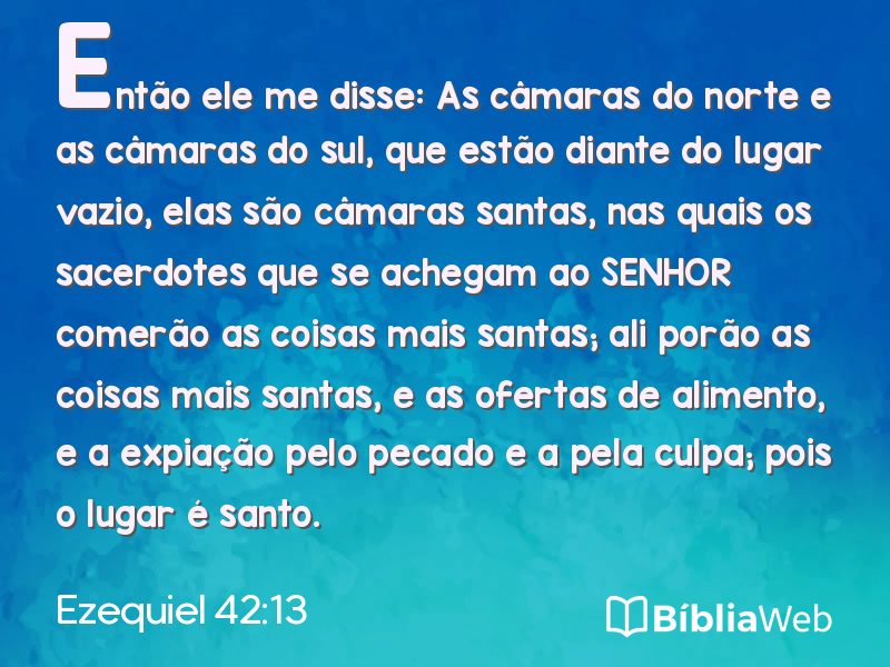 Ezequiel 42:13 em imagem para compartilhar