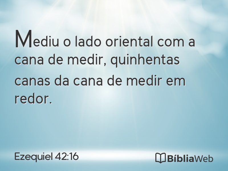 Ezequiel 42:16 em imagem para compartilhar
