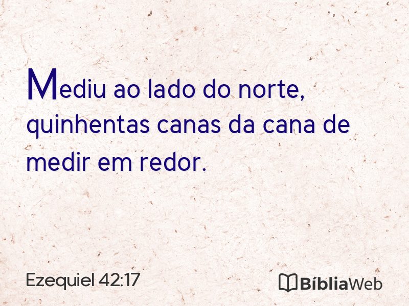 Ezequiel 42:17 em imagem para compartilhar