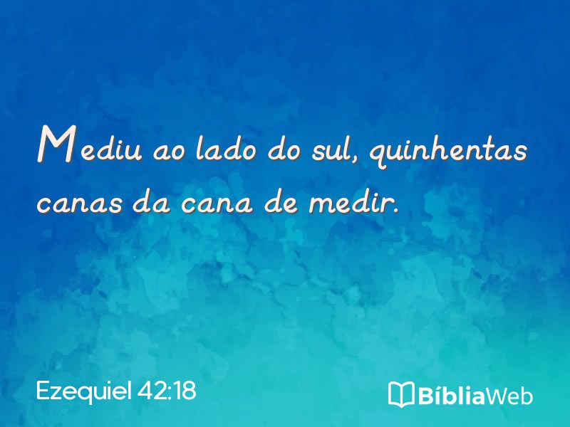 Ezequiel 42:18 em imagem para compartilhar