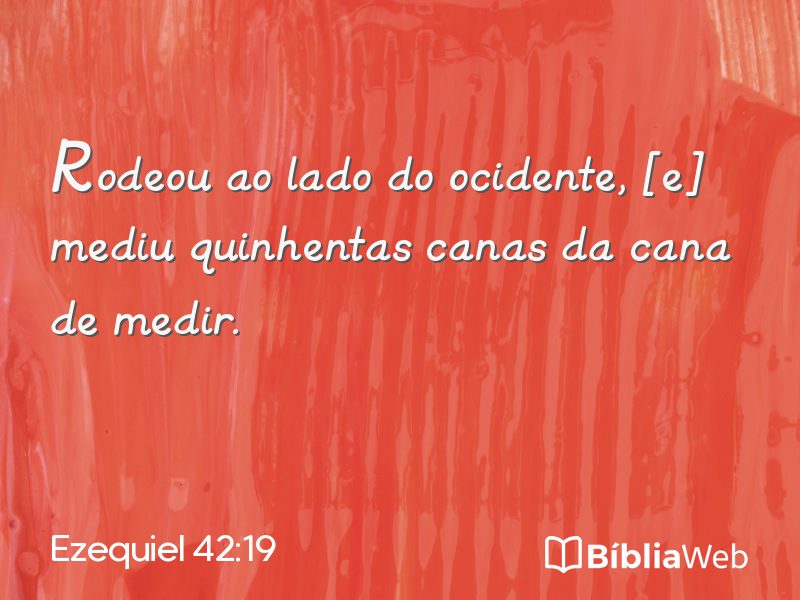 Ezequiel 42:19 em imagem para compartilhar