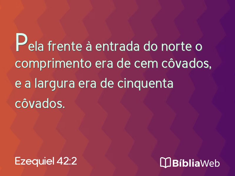 Ezequiel 42:2 em imagem para compartilhar
