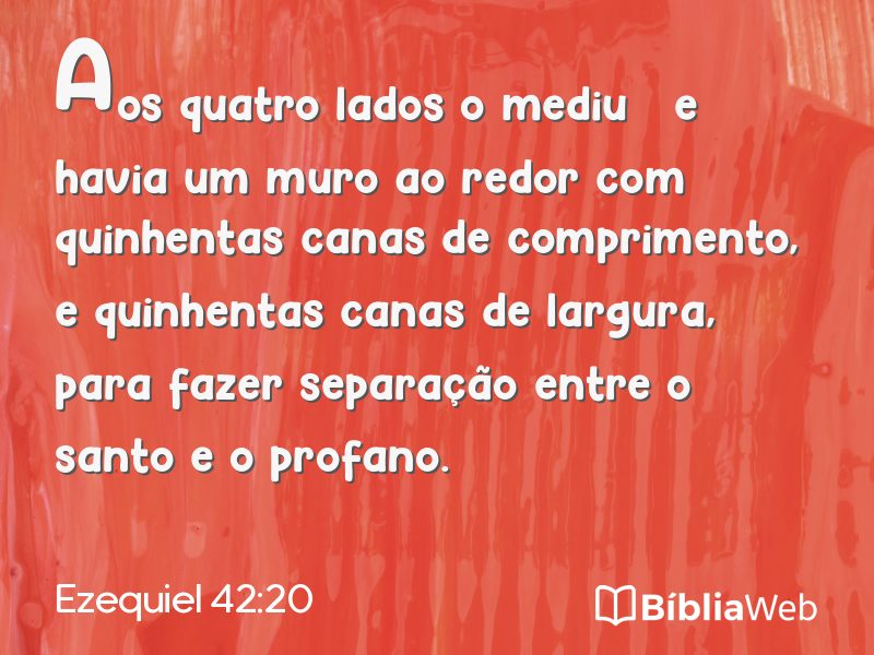 Ezequiel 42:20 em imagem para compartilhar