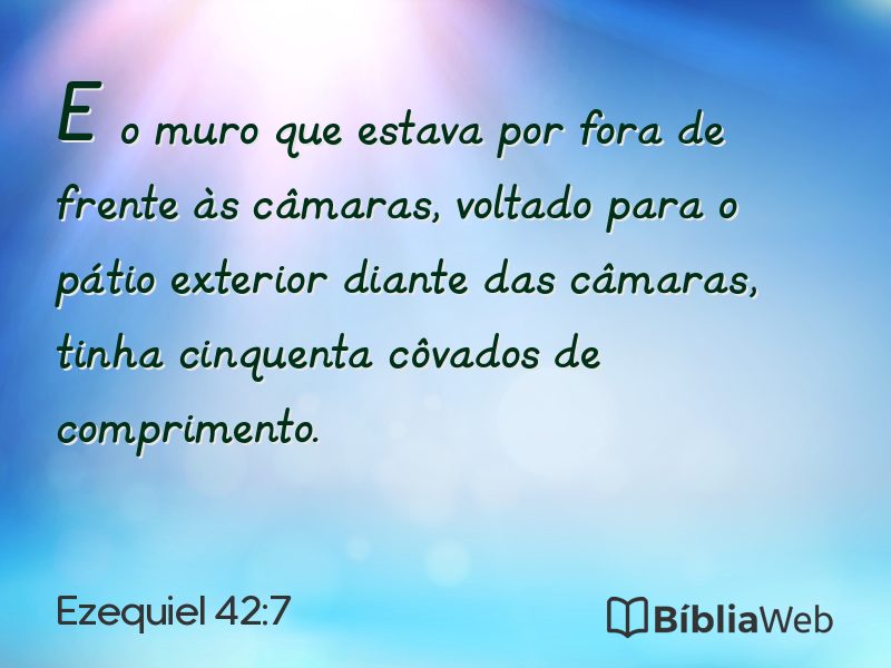 Ezequiel 42:7 em imagem para compartilhar