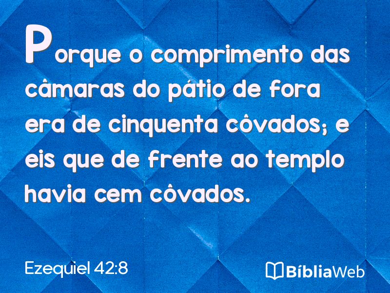 Ezequiel 42:8 em imagem para compartilhar