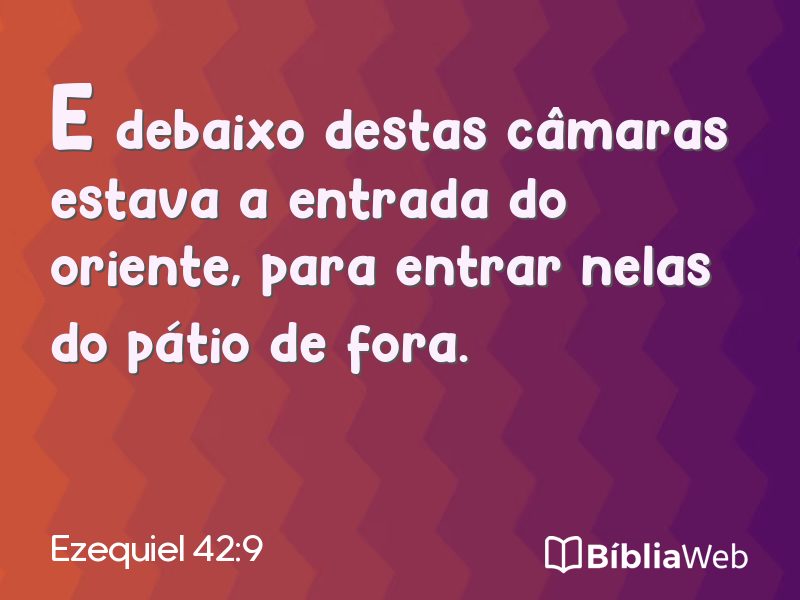 Ezequiel 42:9 em imagem para compartilhar